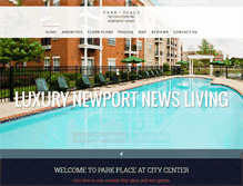 Tablet Screenshot of parkplaceatcitycenter.com
